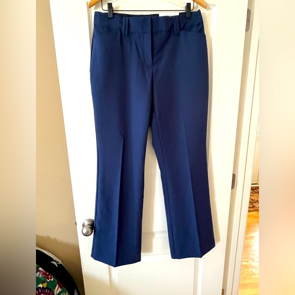 INC Navy Boot Leg Mid Rise Pants Trousers Women’s Size 10